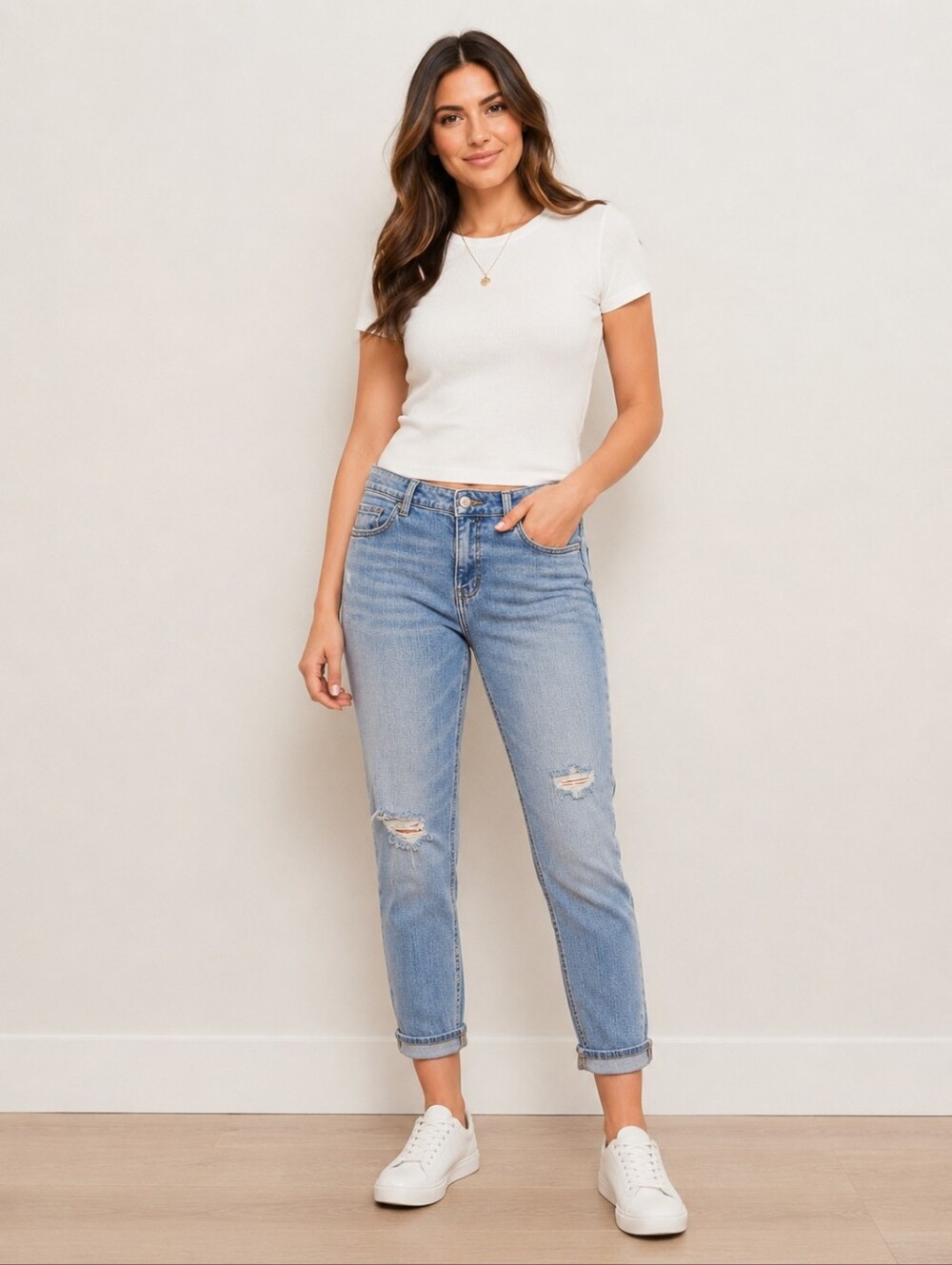 ❤️ COSMIC BLUE LOVE ADRIENNE BOYFRIEND JEANS, DISTRESSED, 10 (30)